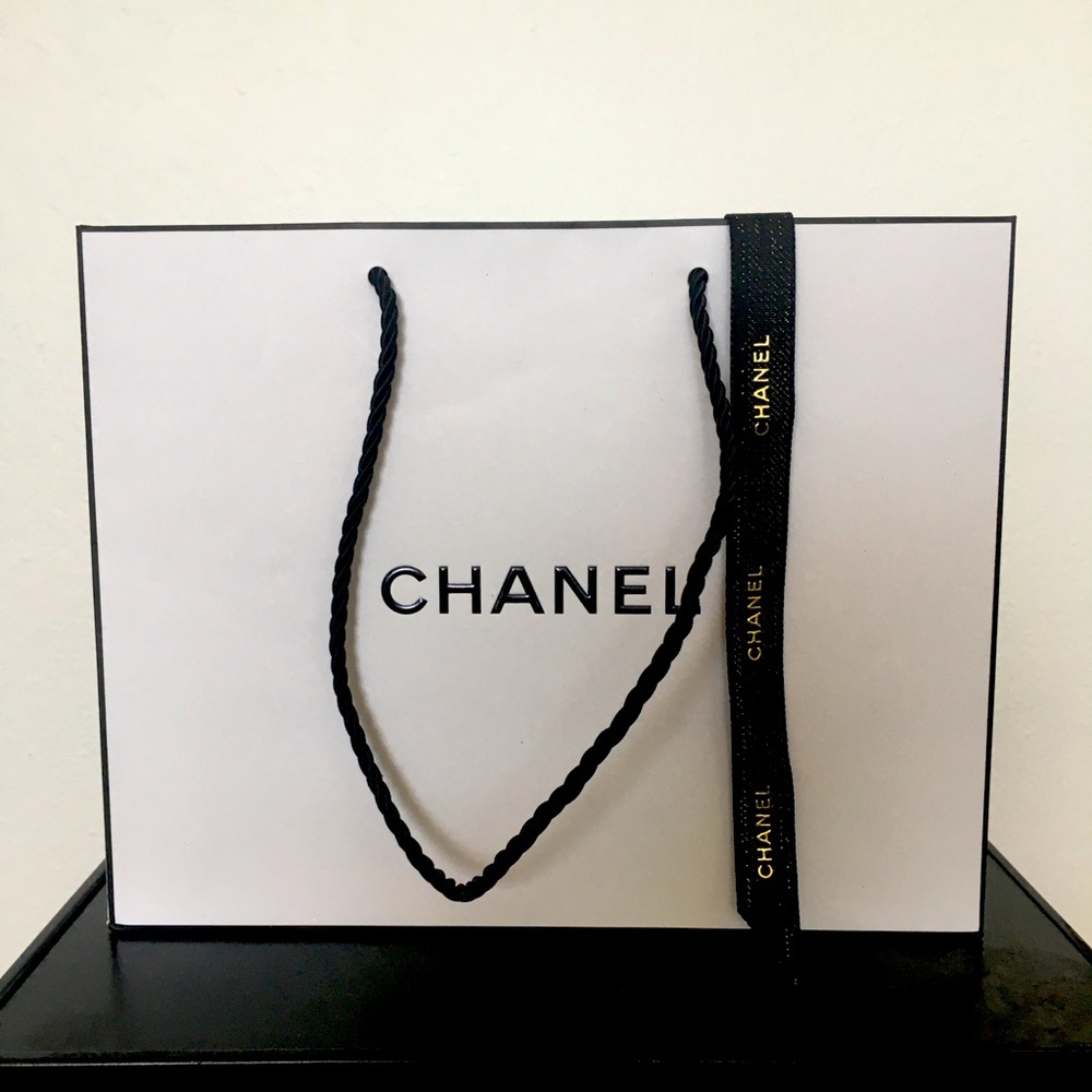 Chanel Gift Bag with sp.Ed Black and Gold Ribbon